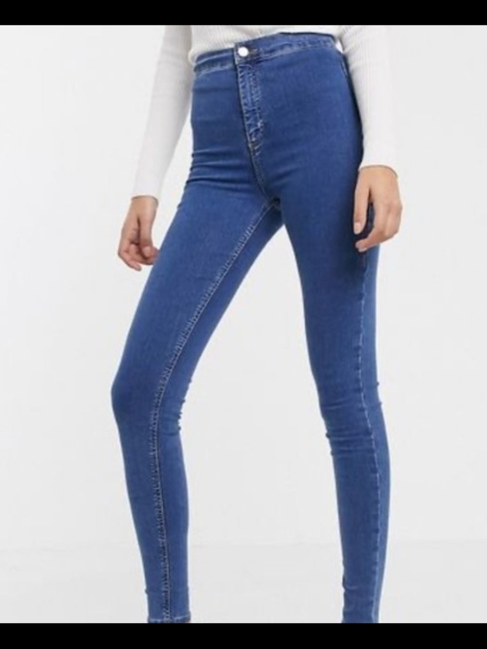 New Topshop JONI HIGH-RISE WAIST Blue Skinny Jeans